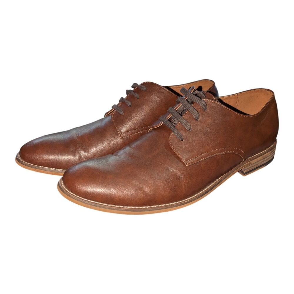 Gordon Rush Men's Fulton Plain Toe Derby Brown Size 11.5 US Versatile Minimalist